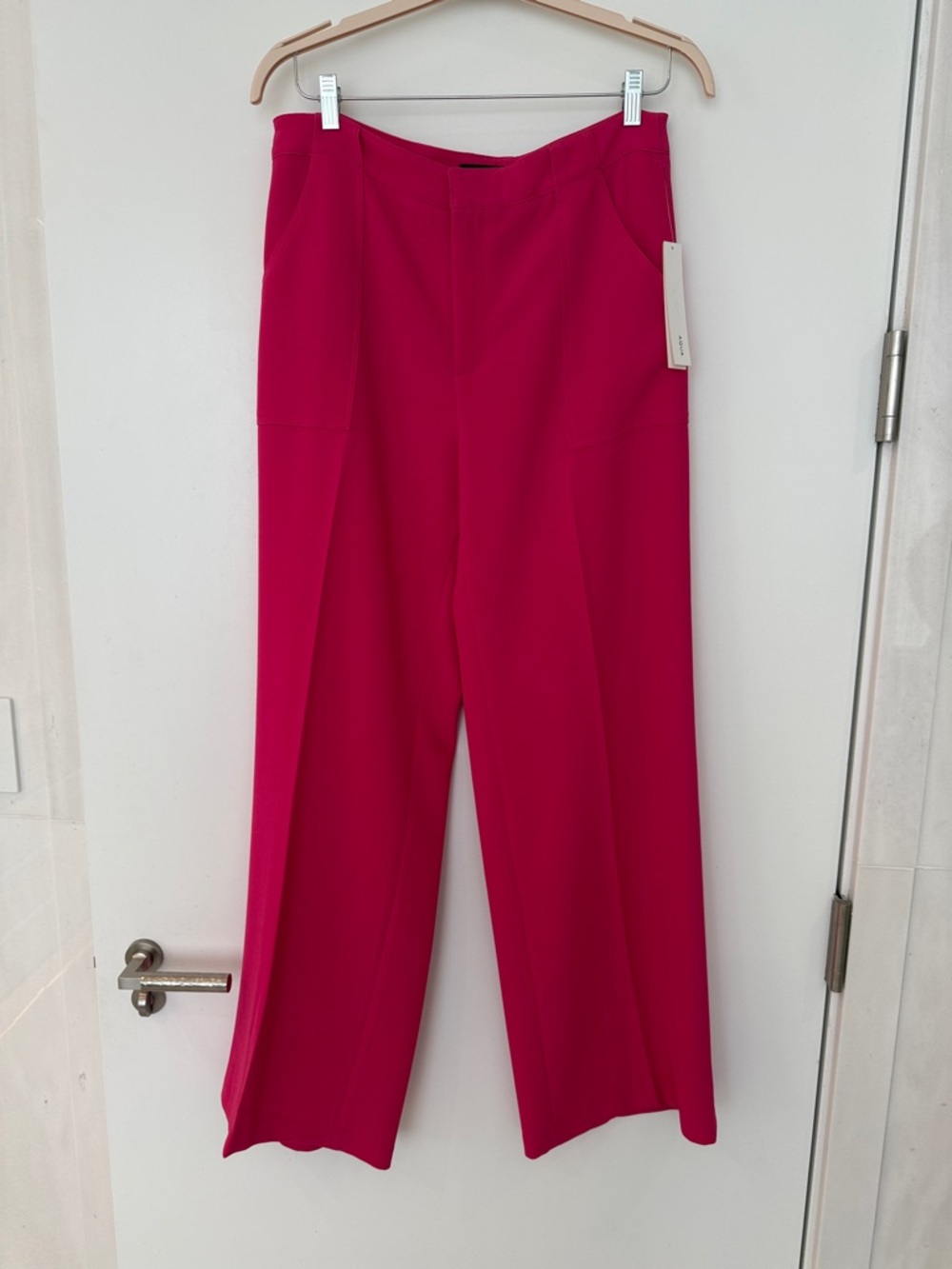 Aqua Wide-Leg Trousers in Hot Pink